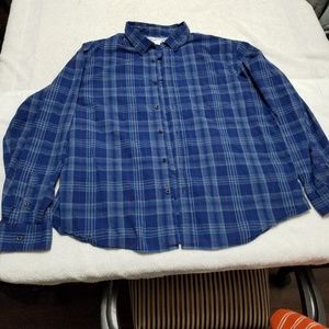 Old Navy Blue checked long sleeve shirt Size XXL